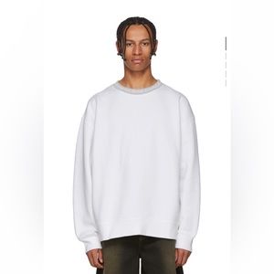Acne Studios white yana crewneck sweatshirt